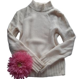 J. Crew Ivory Wool Turtleneck Sweater